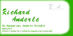 richard anderle business card