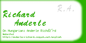 richard anderle business card